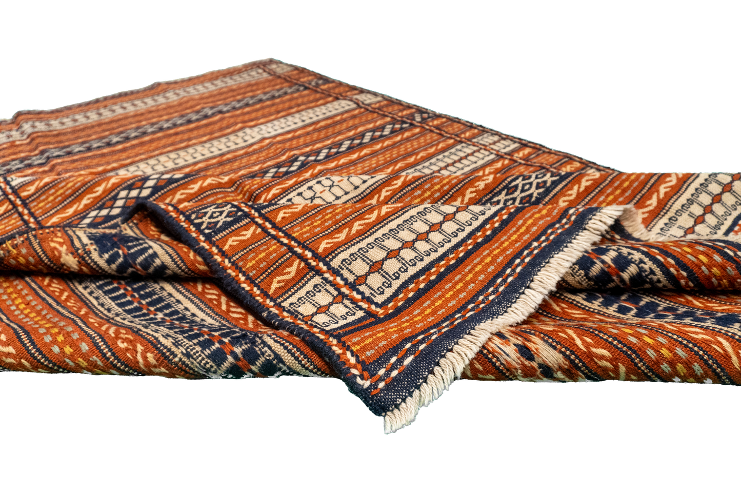W 4.10 L 6.9 Malayer 100% Wool Hand-Woven Geometric Design - 57503