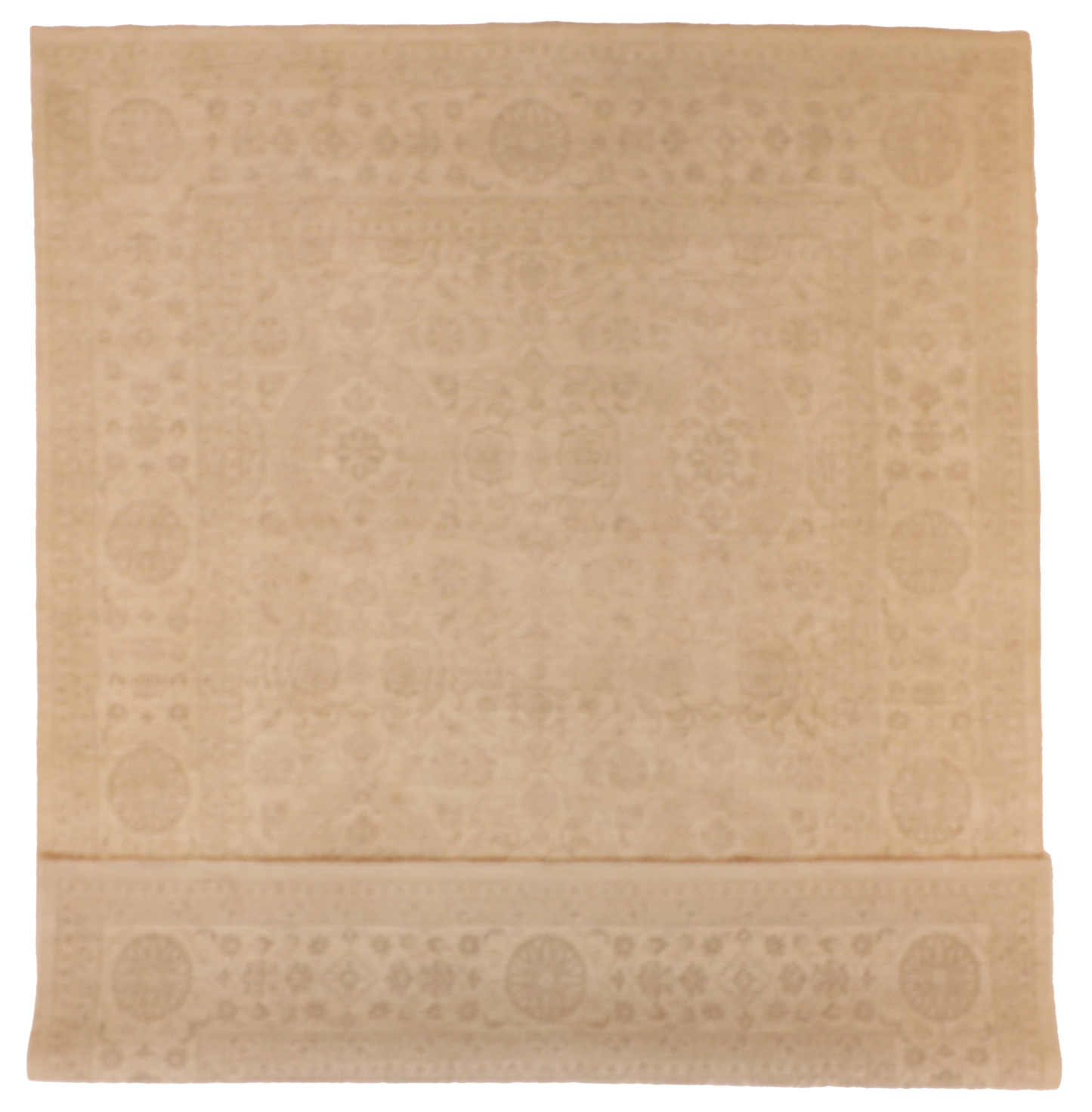 W 8 - L 10.3 - Farahan Wool TransitionalRectangle - Finest Hand-Knotted Quality Wool - 57555