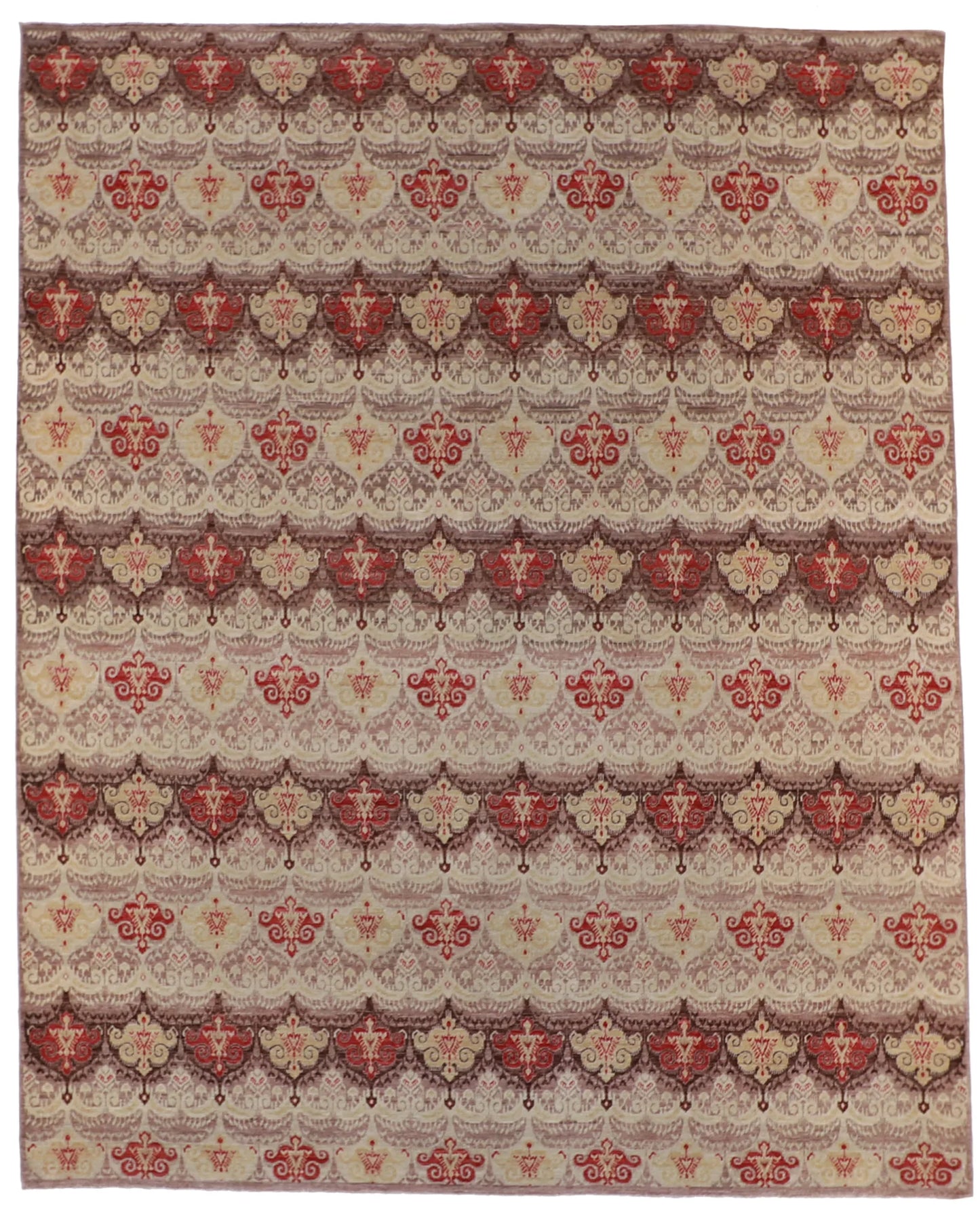 W 8.3 L 10.2 Kashan 100% Wool Hand-Woven All-Over Design - 57559