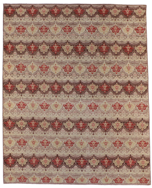 W 8.3 L 10.2 Kashan 100% Wool Hand-Woven All-Over Design - 57559