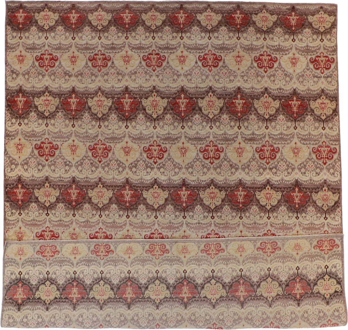 W 8.3 L 10.2 Kashan 100% Wool Hand-Woven All-Over Design - 57559