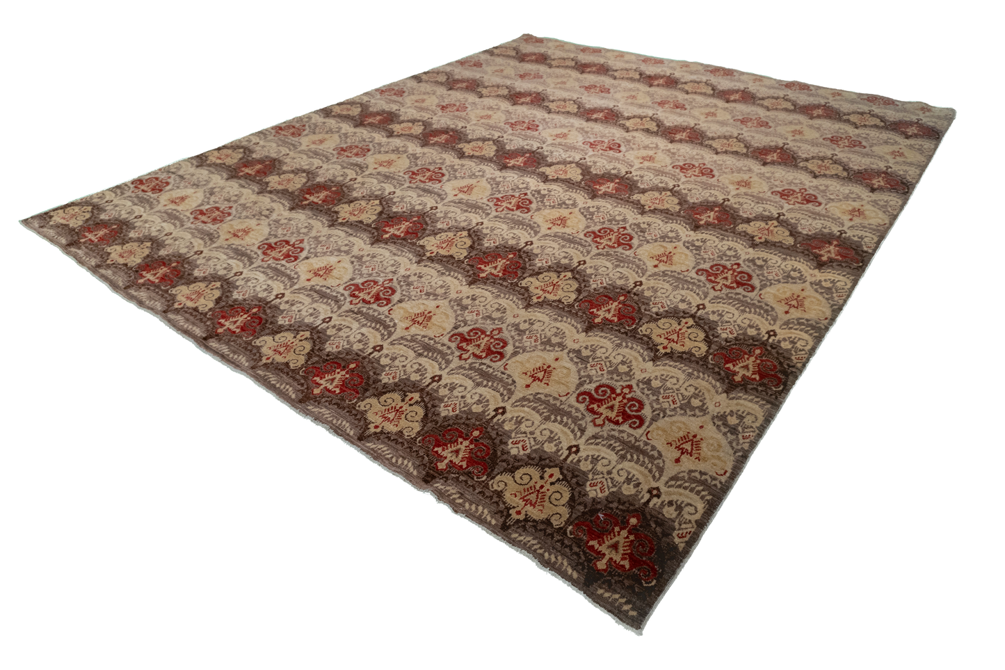 W 8.3 L 10.2 Kashan 100% Wool Hand-Woven All-Over Design - 57559