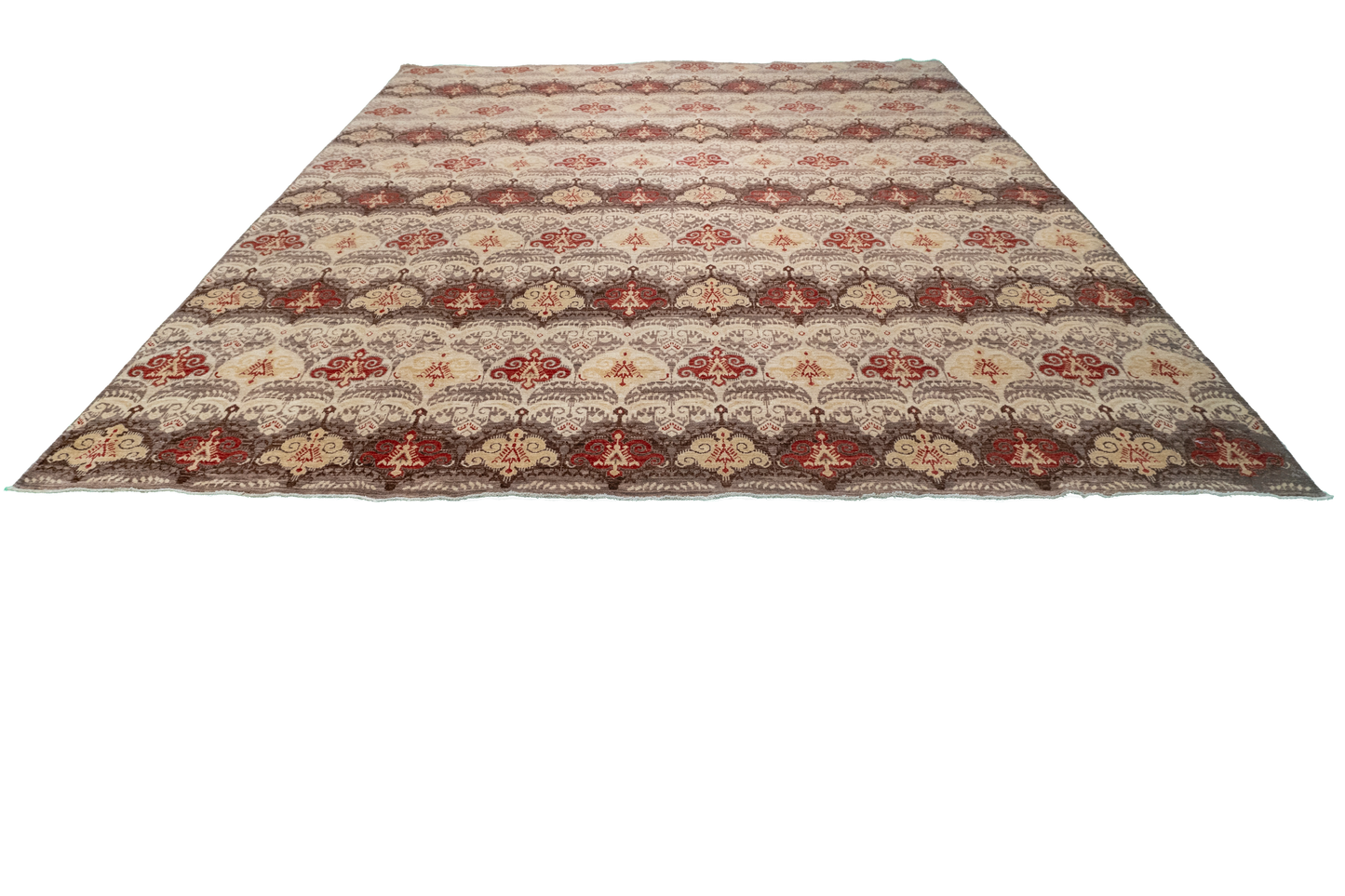 W 8.3 L 10.2 Kashan 100% Wool Hand-Woven All-Over Design - 57559