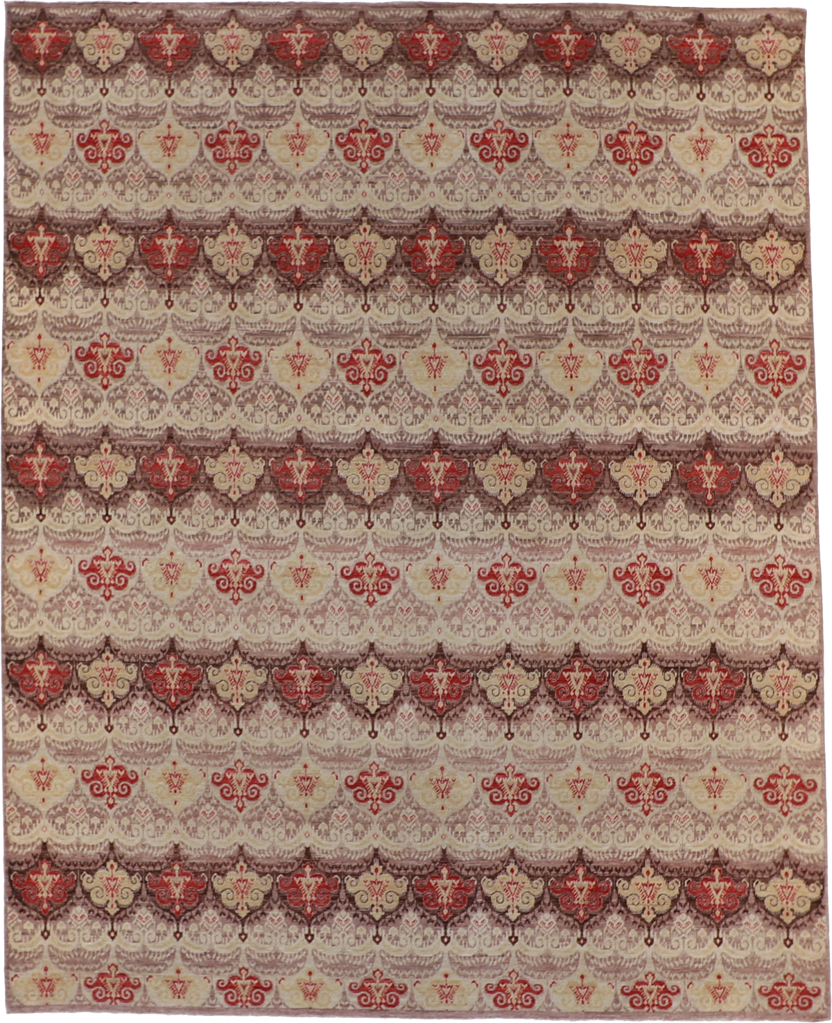 W 8.3 L 10.2 Kashan 100% Wool Hand-Woven All-Over Design - 57559
