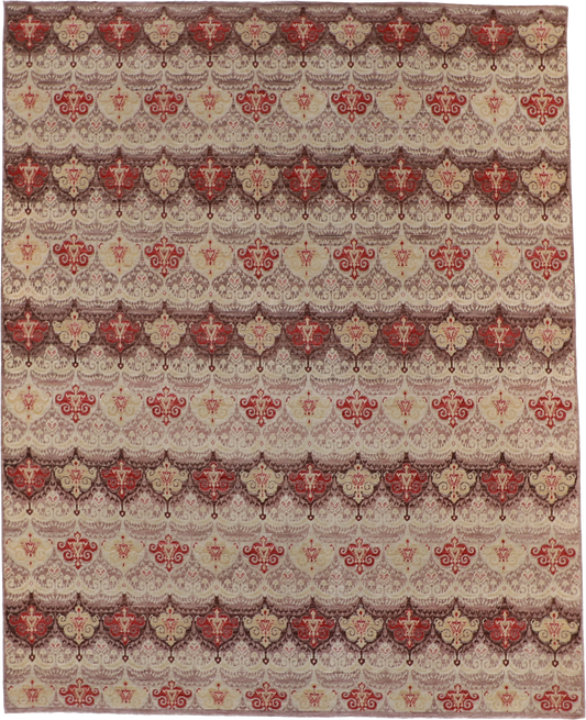 W 8.3 L 10.2 Kashan 100% Wool Hand-Woven All-Over Design - 57559