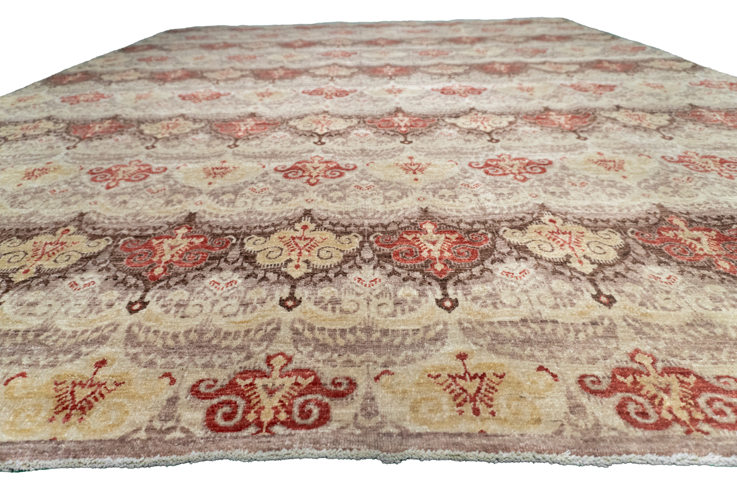 W 8.3 L 10.2 Kashan 100% Wool Hand-Woven All-Over Design - 57559