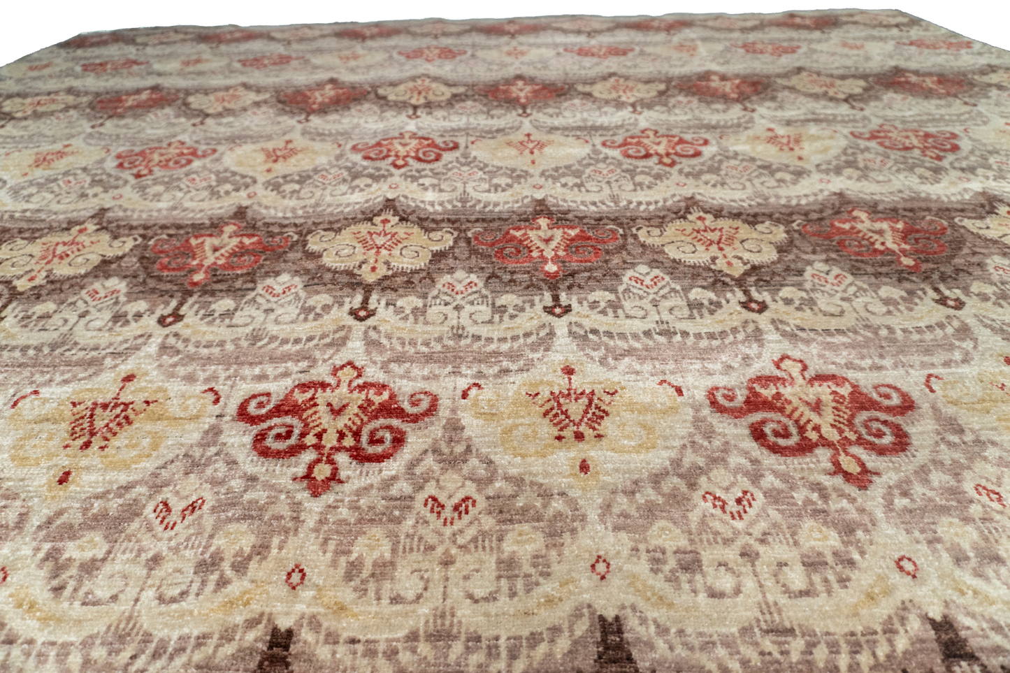 W 8.3 L 10.2 Kashan 100% Wool Hand-Woven All-Over Design - 57559