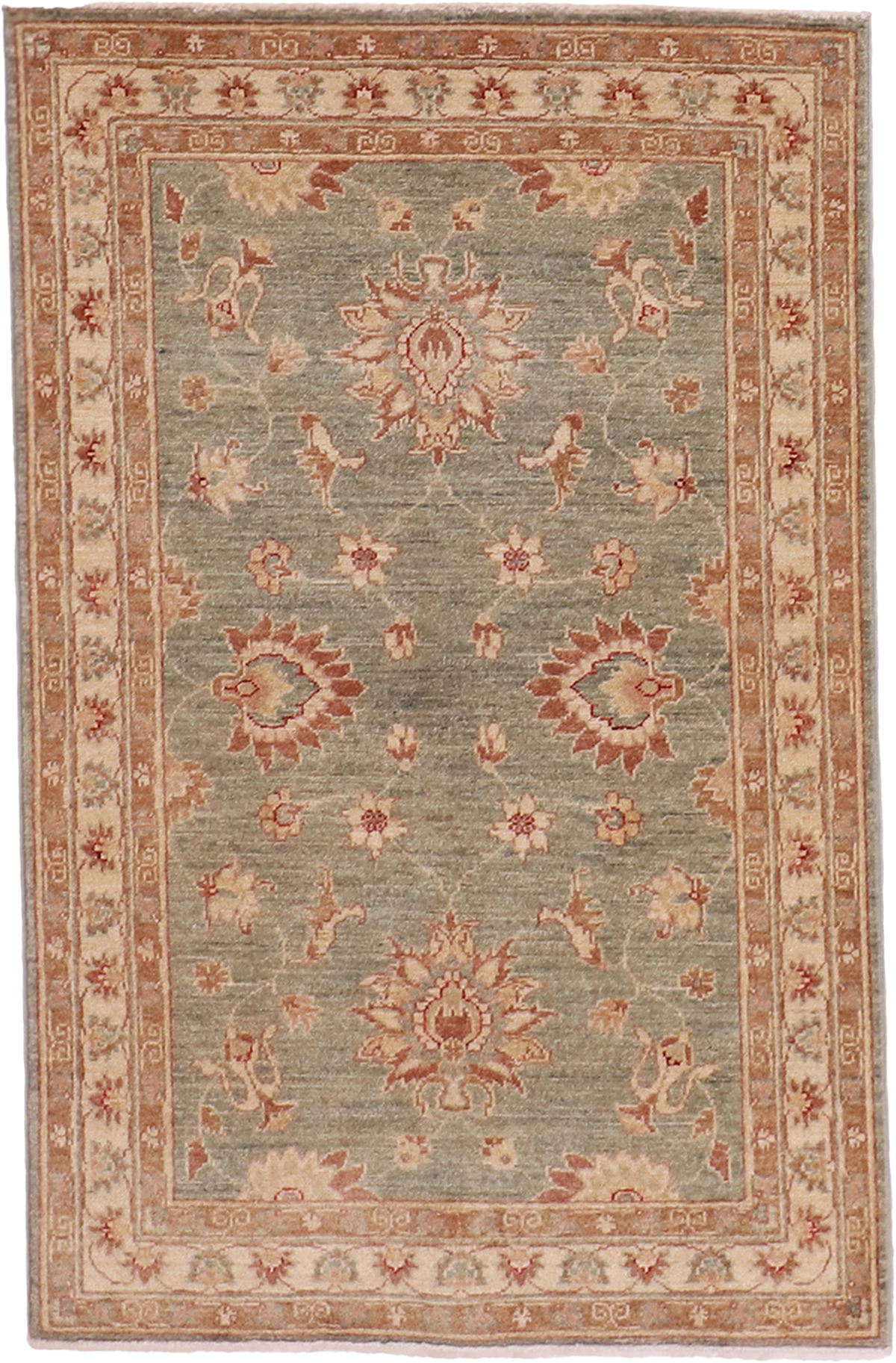 W 3 L 4.9 Farahan 100% Wool Hand-Woven All-Over Design - 57569