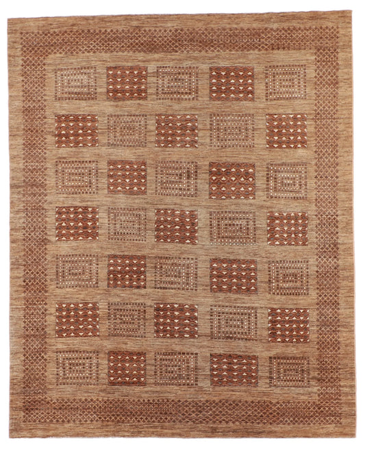 8.1 x 10 - Modern Wool Contemporary Rectangle - Finest Hand-Knotted Quality Wool — 57581