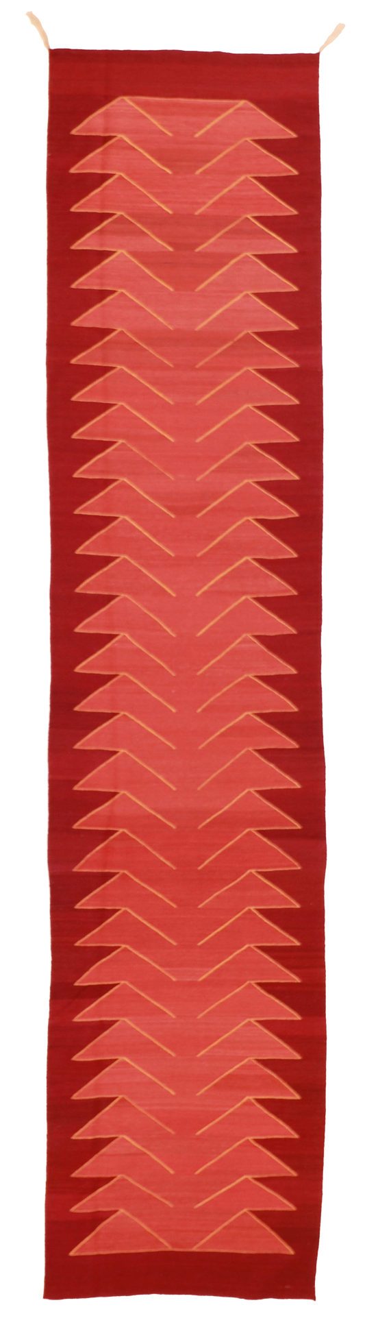 W 3 L 13.8 100% Wool Hand-Woven Geometric Design - 57633
