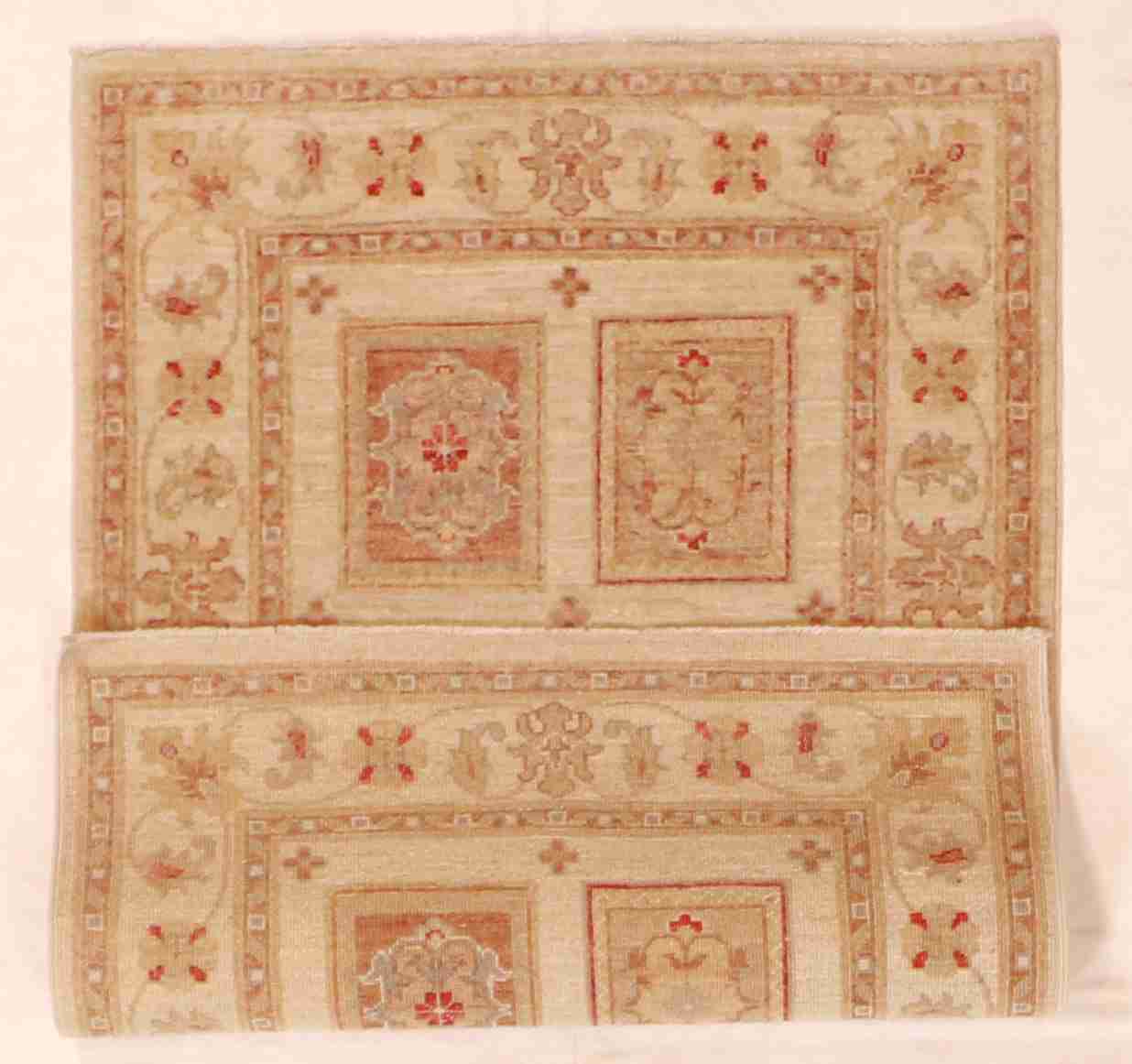 W 2.8 - L 4 - Kashan Wool All Over Rectangle - Finest Hand-Knotted Quality Wool - 57638