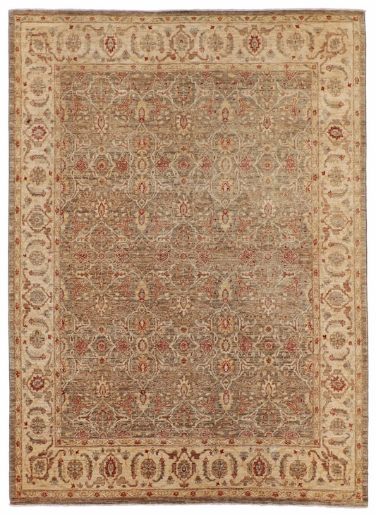 7.11 x 10.10 - Seneh Wool Tradtional Rectangle - Finest Hand-Knotted Quality Wool — 57640