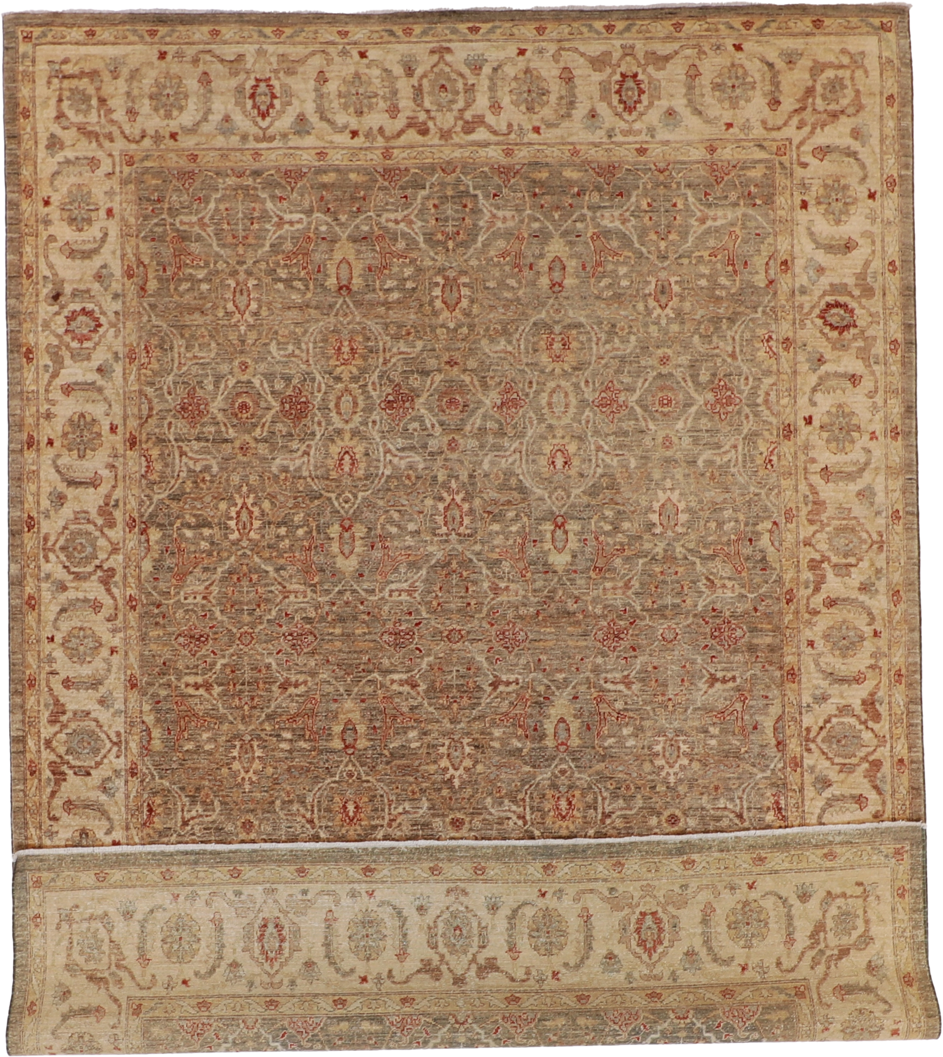 W 7.11 L 10.10 Seneh 100% Wool Hand-Woven All-Over Design - 57640