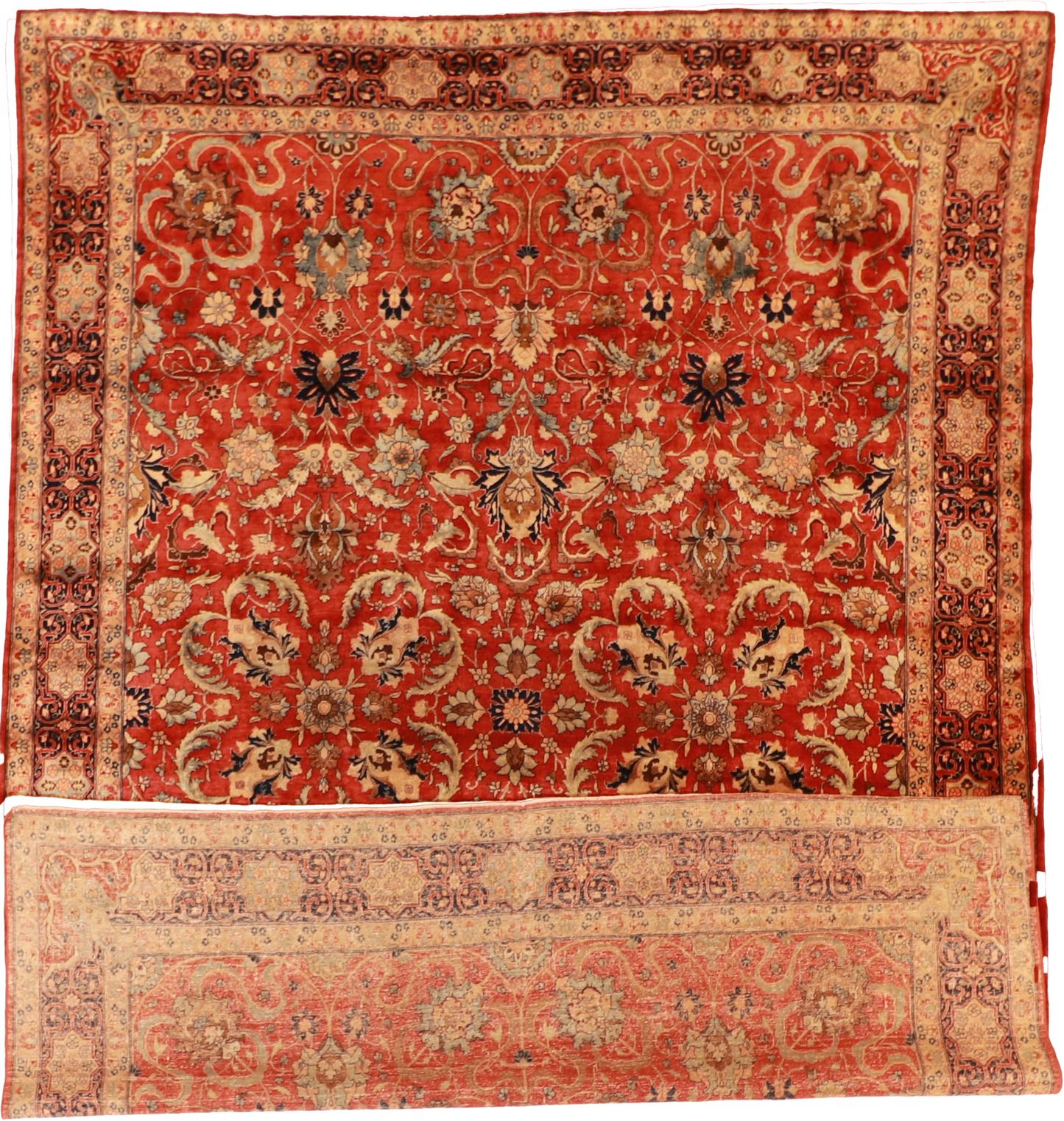 W 8.10 L 12 Tabriz 100% Wool Hand-Woven All-Over Design - 57646