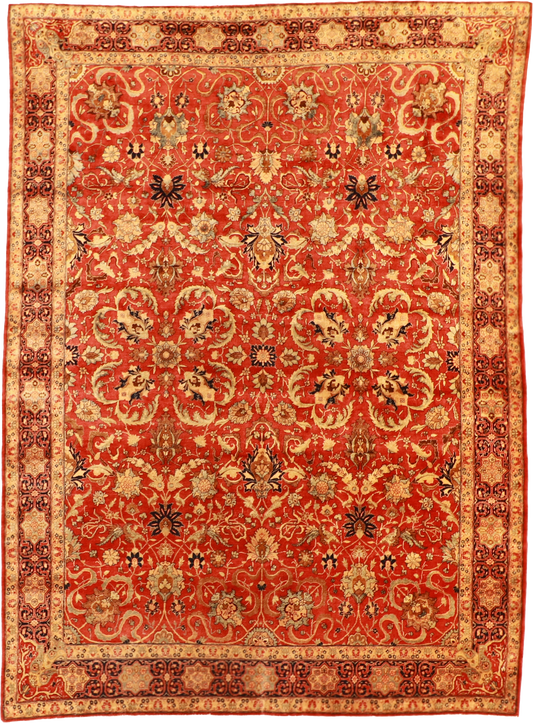 W 8.10 L 12 Tabriz 100% Wool Hand-Woven All-Over Design - 57646