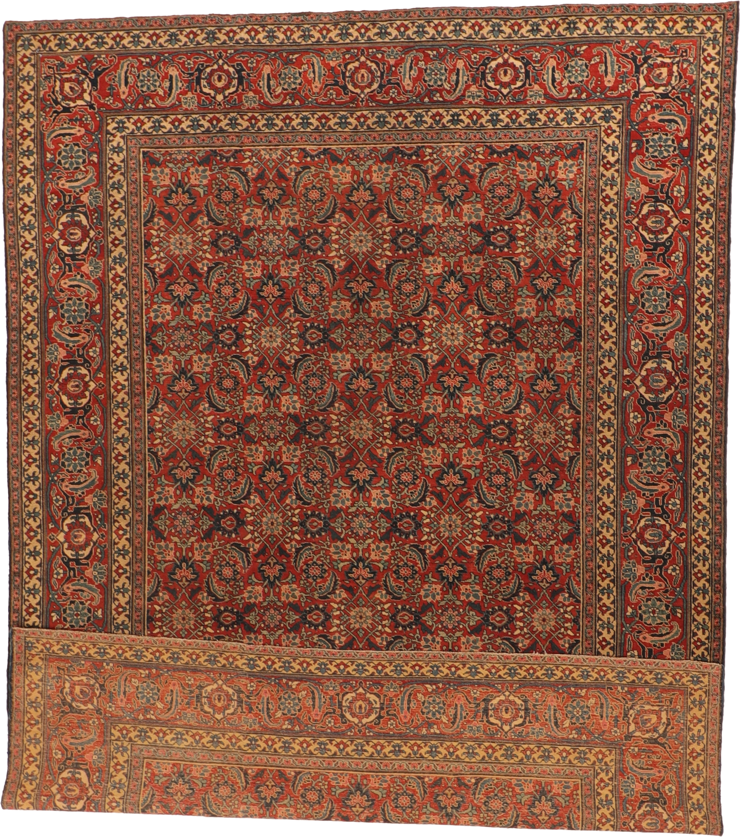 W 8 L 10.10 Tabriz 100% Wool Hand-Woven All-Over Design - 57649