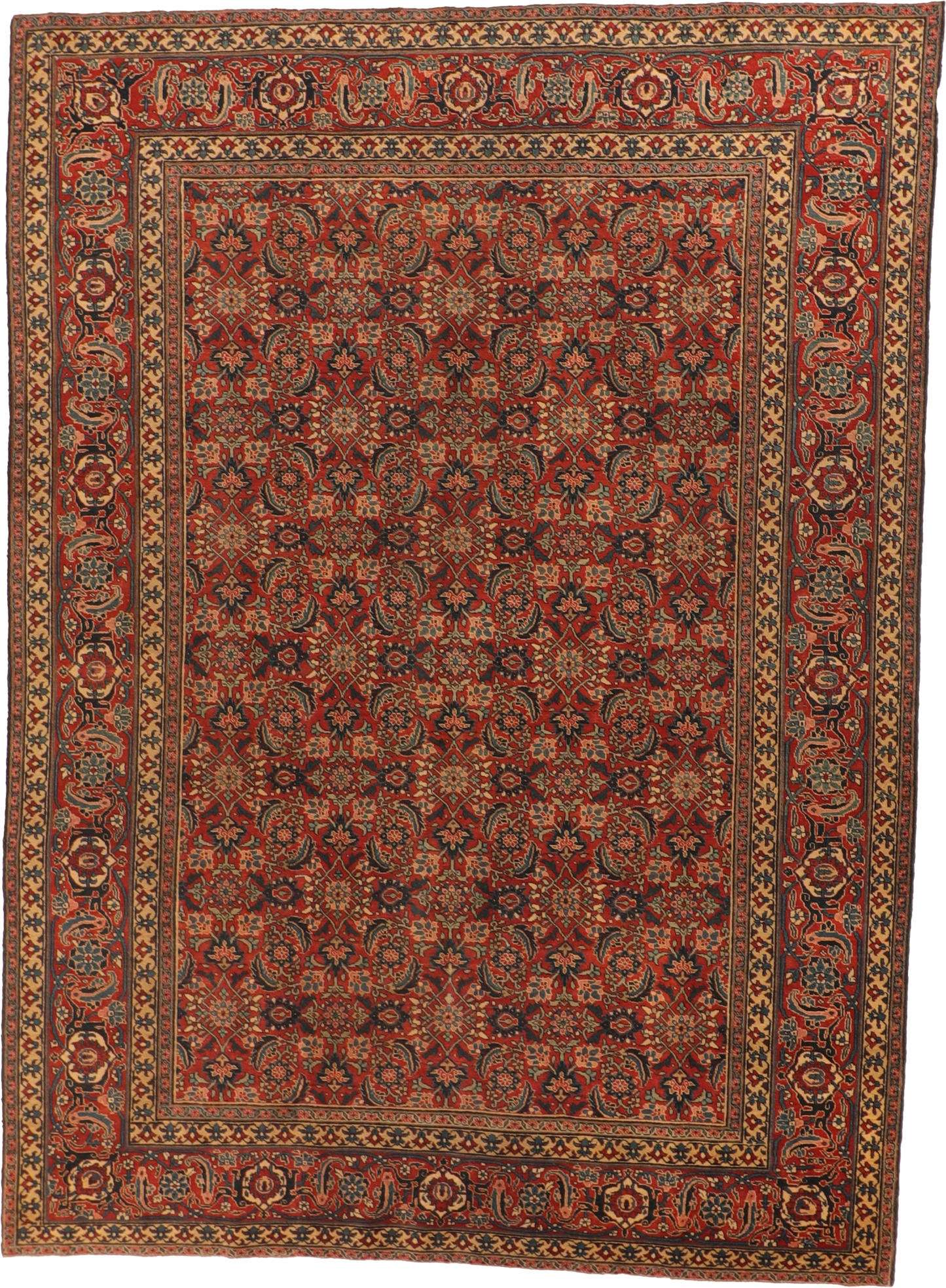 W 8 L 10.10 Tabriz 100% Wool Hand-Woven All-Over Design - 57649