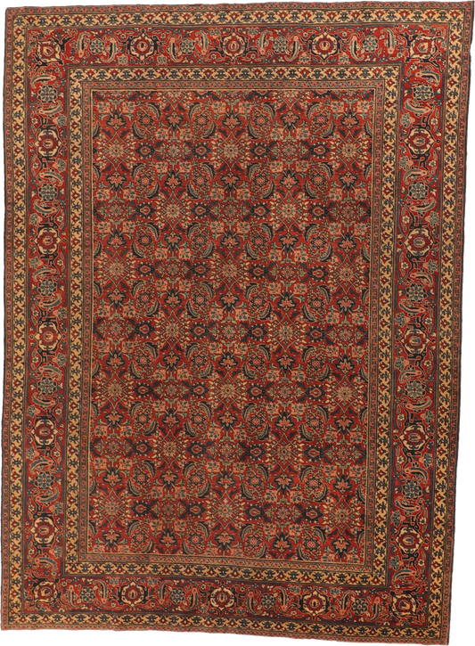 W 8 L 10.10 Tabriz 100% Wool Hand-Woven All-Over Design - 57649