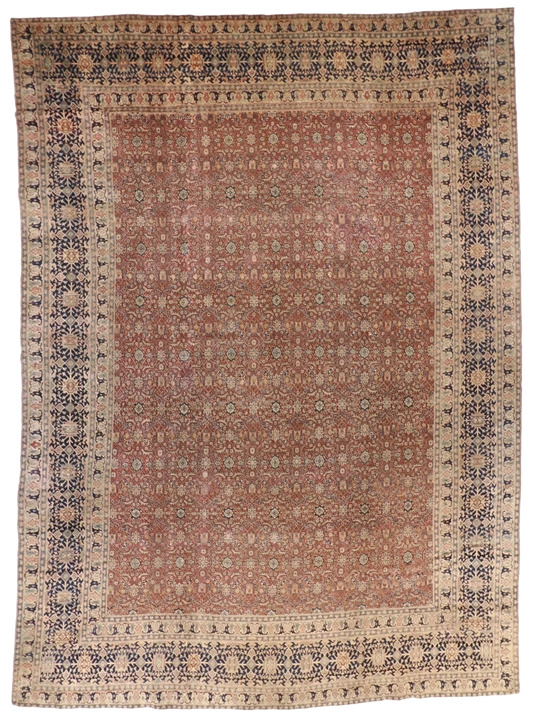 10 x 14 - Frahan Fine/Wool All Over Rectangle - Hand Knotted Rug — 57652