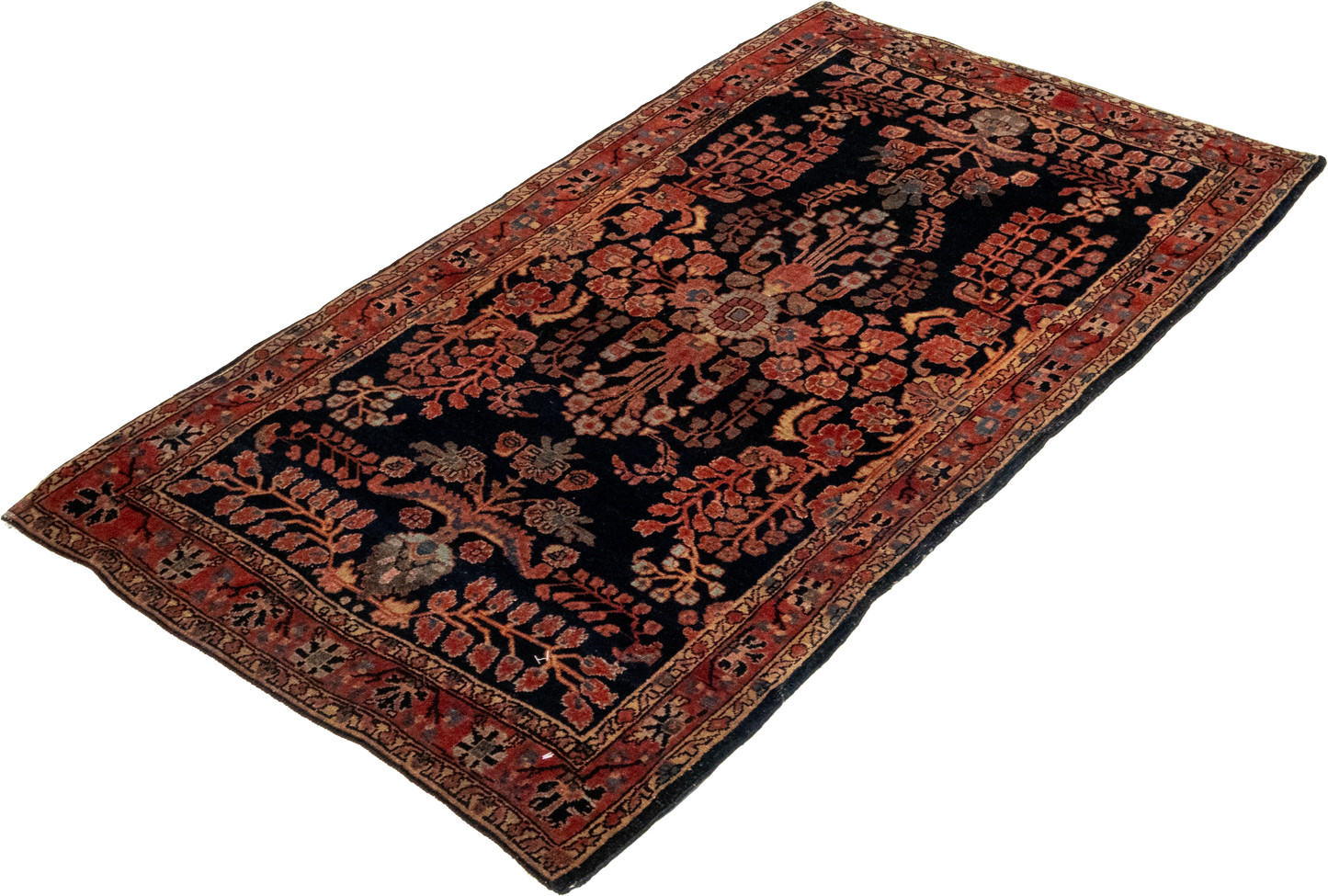 W 2.8 L 4.10 Sarouk Farahan Antique Runner 100% Wool Hand-Woven All-Over Design - 57671