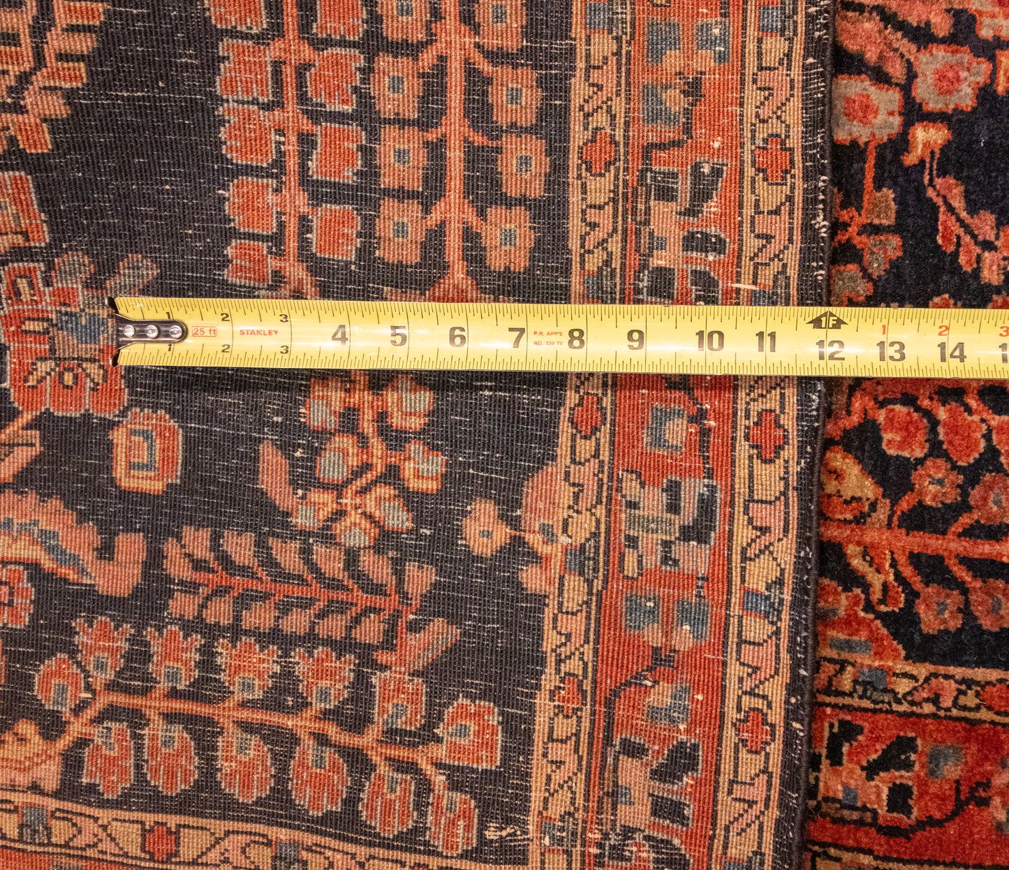 W 2.8 L 4.10 Sarouk Farahan Antique Runner 100% Wool Hand-Woven All-Over Design - 57671