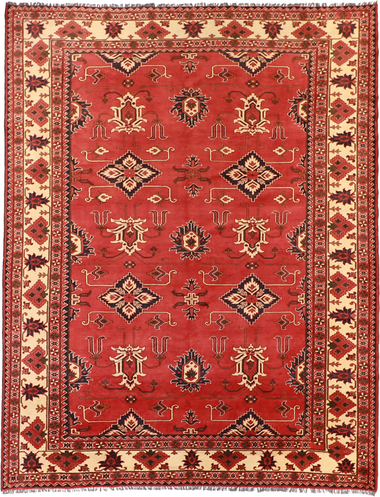 W 9.11 L 12.9 Malayer 100% Wool Hand-Woven All-Over Design - 57678