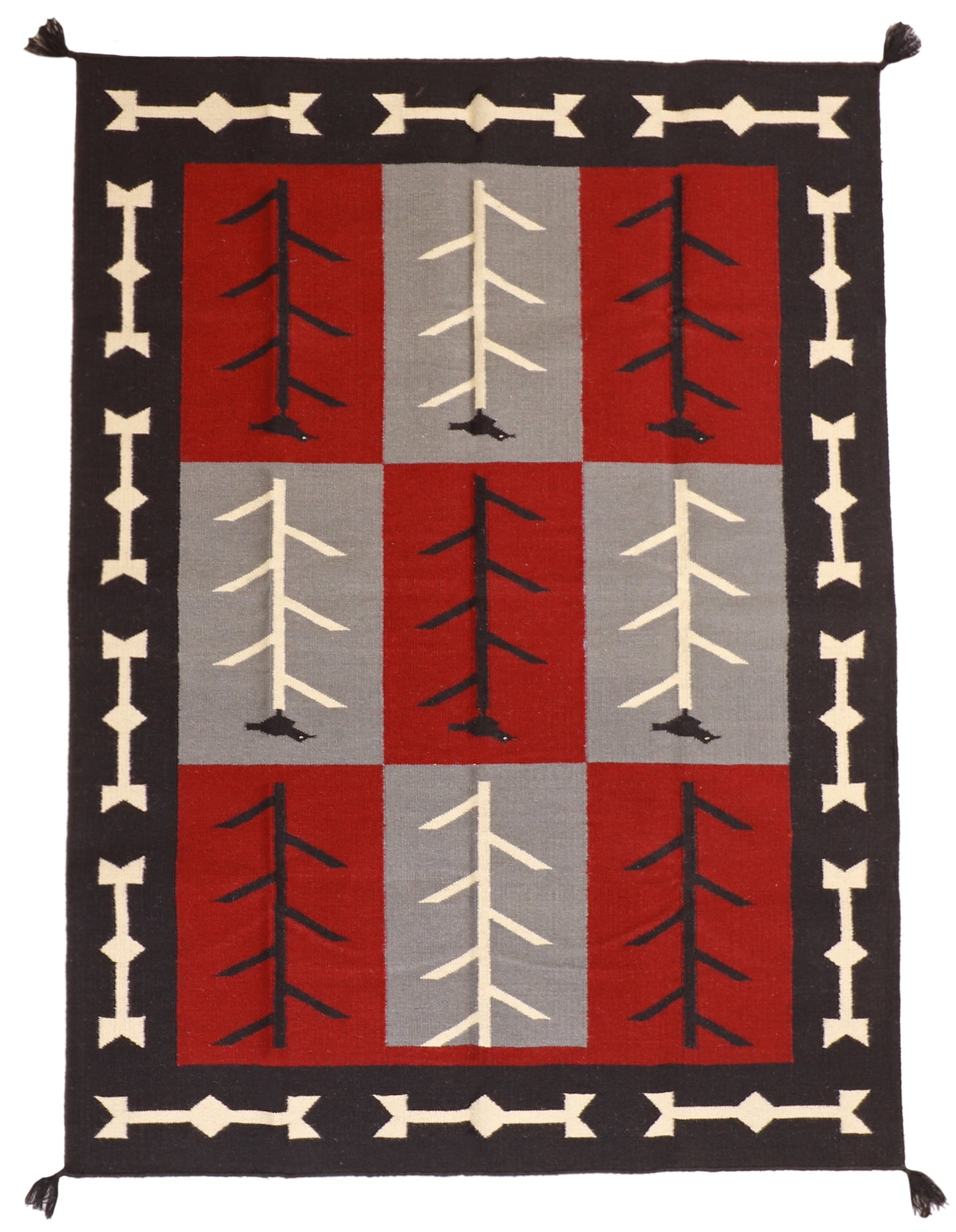 5.2 x 6.11 - Navajo Fine Wool All Over Rectangle - Hand Knotted Rug — 57687