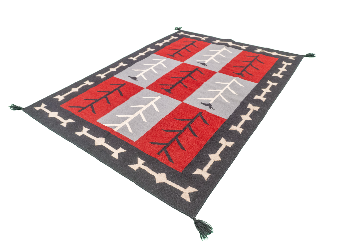 5.2 x 6.11 - Navajo Fine Wool All Over Rectangle - Hand Knotted Rug — 57687