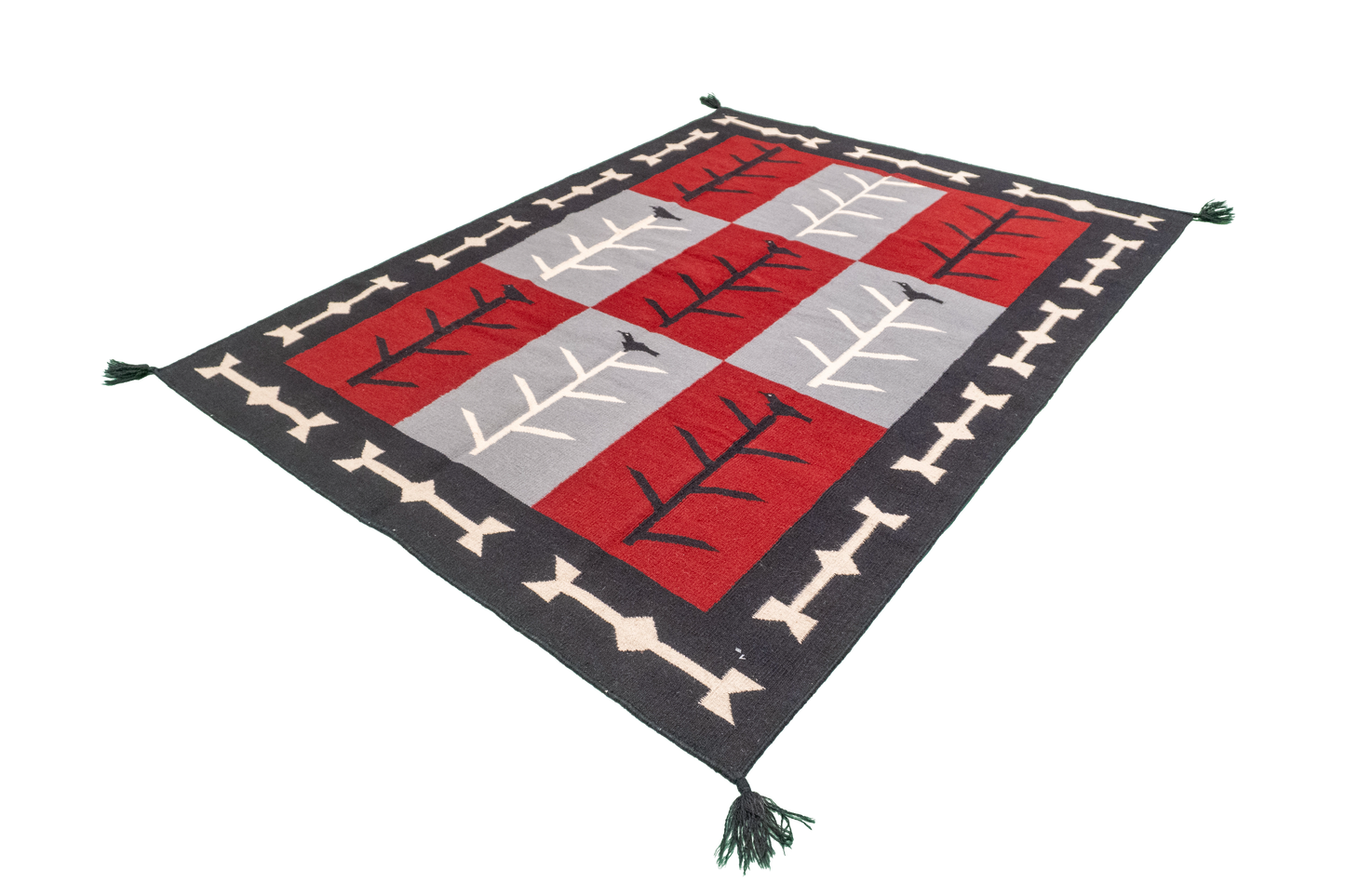 5.2 x 6.11 - Navajo Fine Wool All Over Rectangle - Hand Knotted Rug — 57687