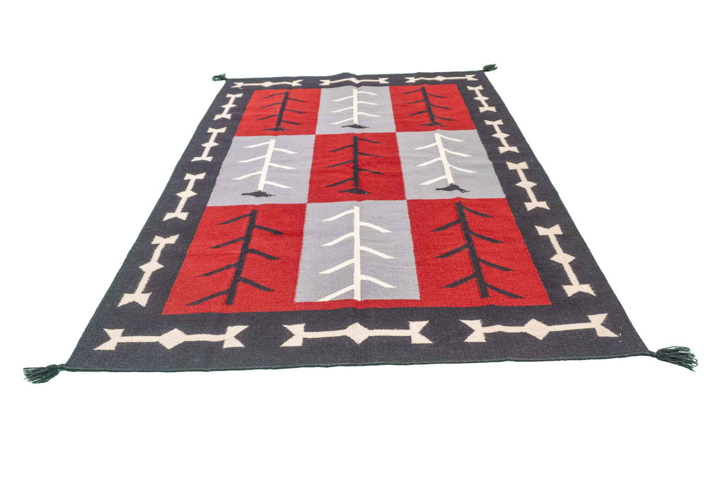 5.2 x 6.11 - Navajo Fine Wool All Over Rectangle - Hand Knotted Rug — 57687