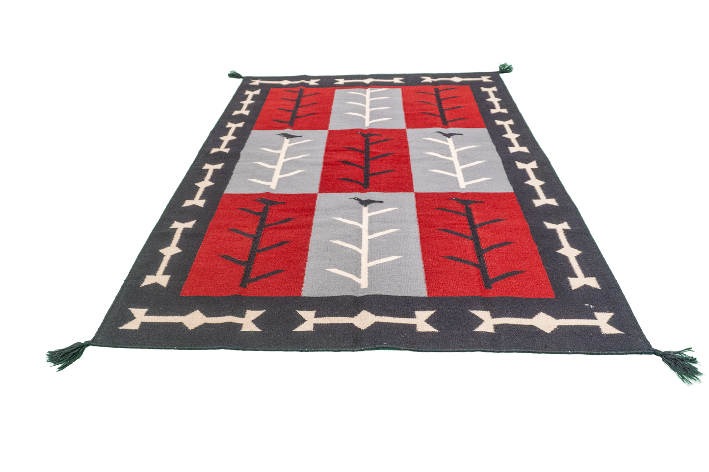 5.2 x 6.11 - Navajo Fine Wool All Over Rectangle - Hand Knotted Rug — 57687