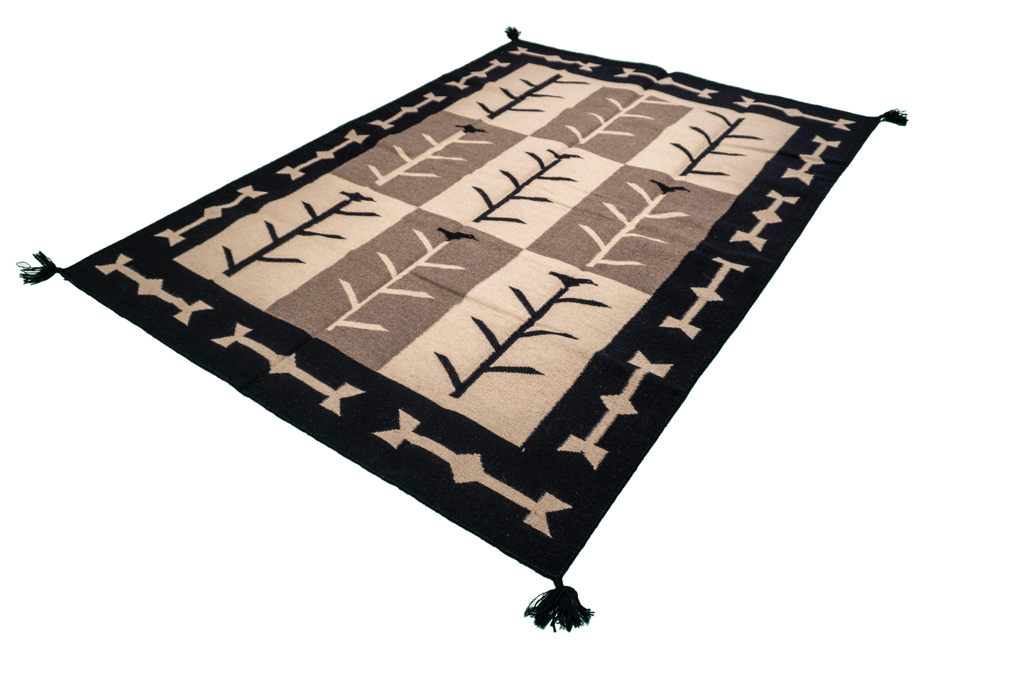 5.2x6.11 - Navajo Fine Wool All Over Rectangle - Hand Knotted Rug — 57694