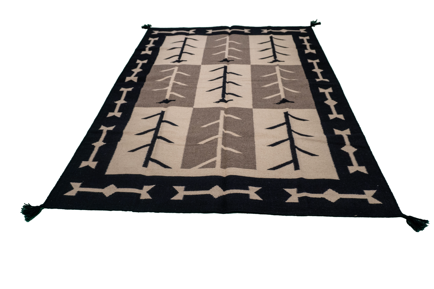 5.2x6.11 - Navajo Fine Wool All Over Rectangle - Hand Knotted Rug — 57694