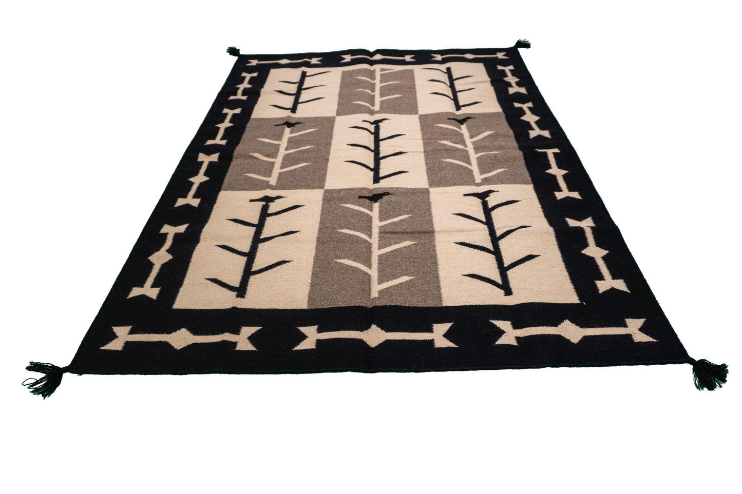 5.2x6.11 - Navajo Fine Wool All Over Rectangle - Hand Knotted Rug — 57694