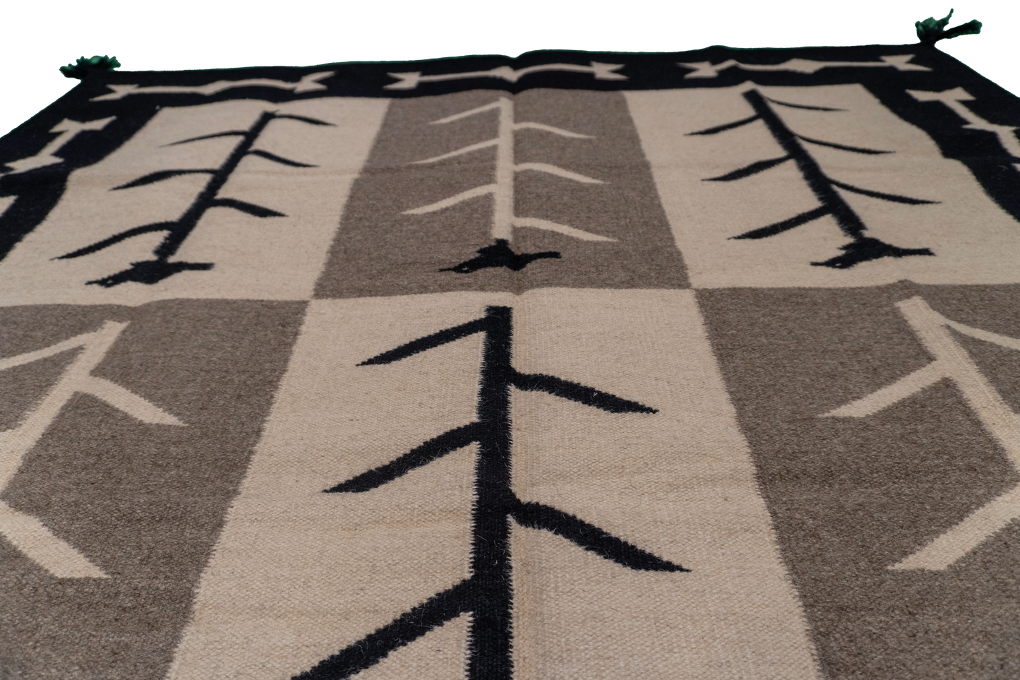 5.2x6.11 - Navajo Fine Wool All Over Rectangle - Hand Knotted Rug — 57694