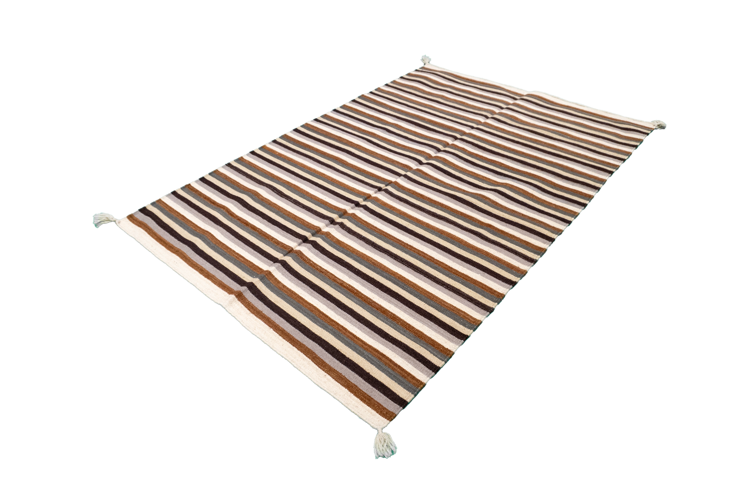 W 4 L 6 Navajo 100% Wool Hand-Woven Geometric Design - 57750