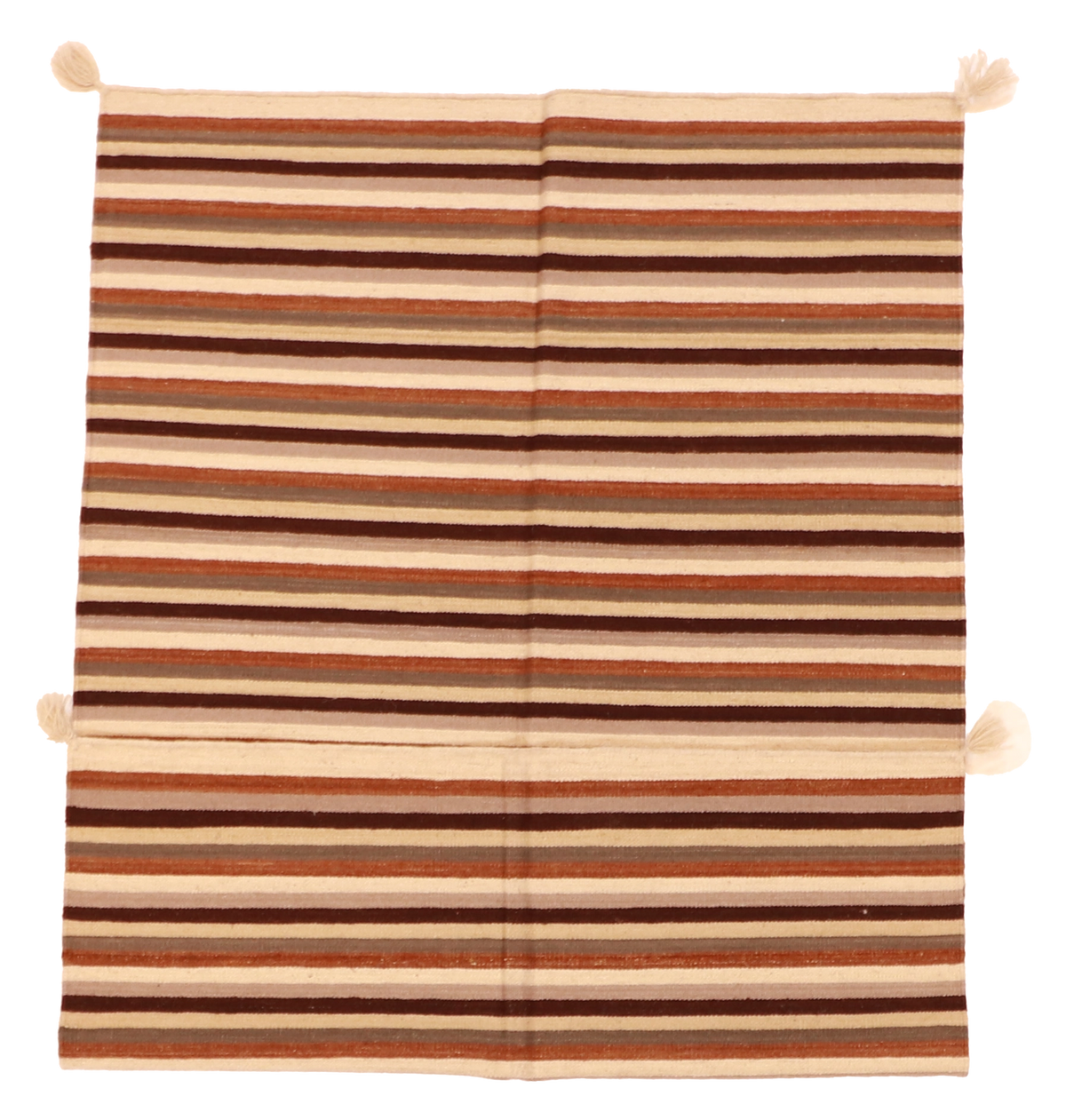 W 4 L 6 Kilim 100% Wool Hand-Woven Navajo Design - 57750
