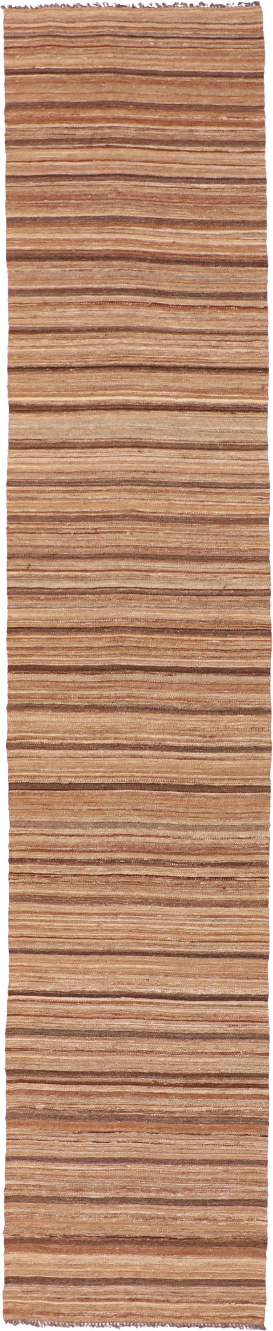 W 2.7 L 13 Kilim Runner 100% Wool Hand-Woven All-Over Design - 57774