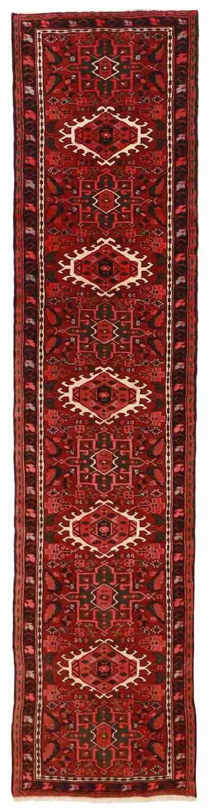 2.3 x 9.8 - Karajeh Fine Geometric Rectangle - Hand Woven Rug — 57807