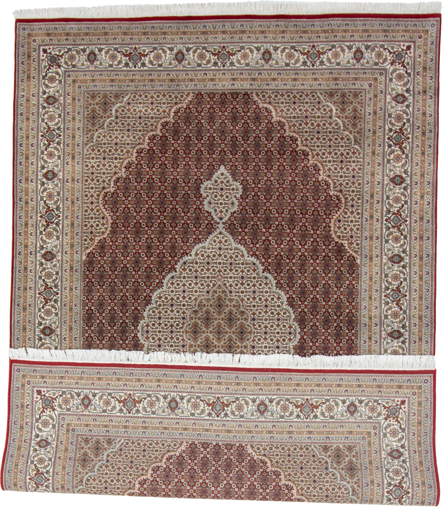 W 6.9 L 10 Tabriz 100% Wool Hand-Woven Medallion Design - 57818