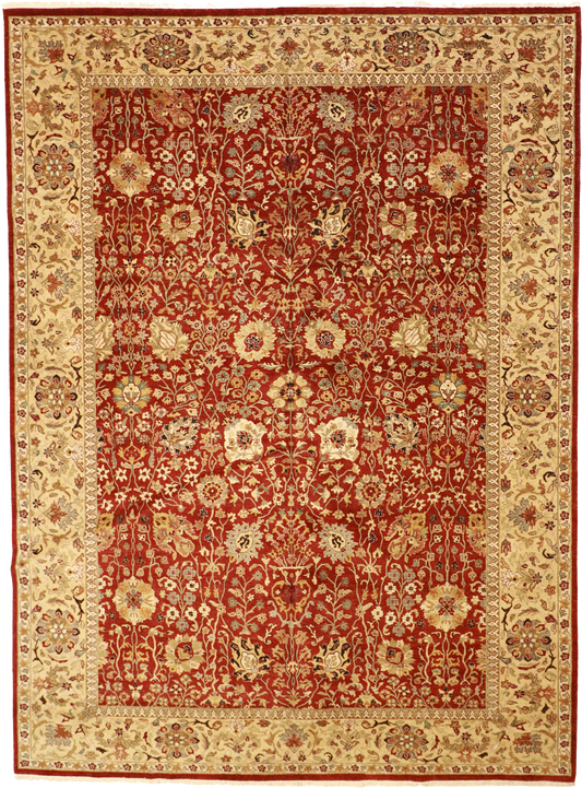 W 10 L 13.6 Heriz 100% Wool Hand-Woven All-Over Design - 57825