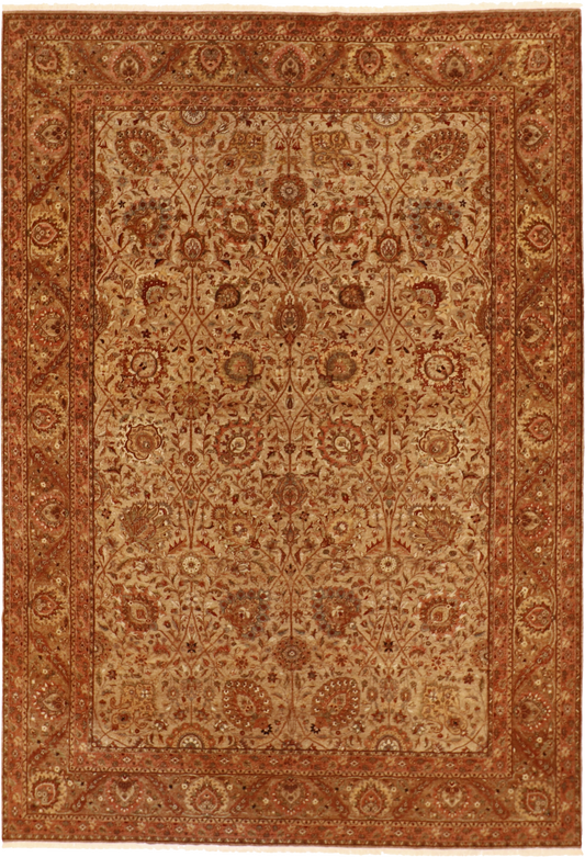 W 9.8 L 13 Hajjallie 100% Wool Hand-Woven All-Over Design - 57829