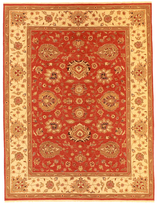 W 8.1 L 11.11 Mahal 100% Wool Hand-Woven All-Over Design - 57849
