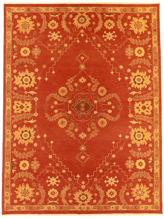 9 x 11.10 - Heriz Wool Traditional Rectangle - Finest Hand-Knotted Quality Wool — 57875