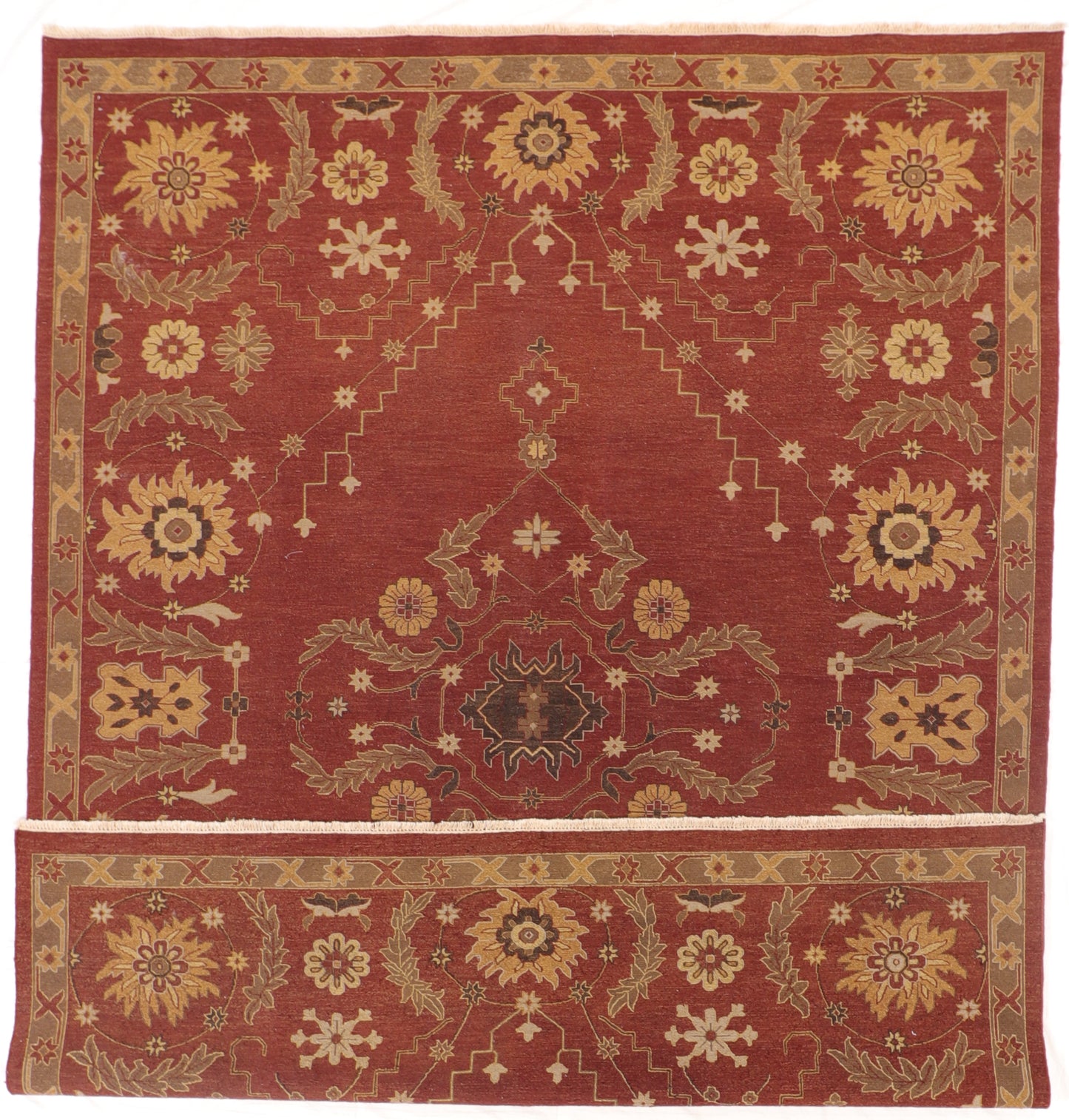 W 9 L 11.10 Heriz 100% Wool Hand-Woven Traditional Design - 57875