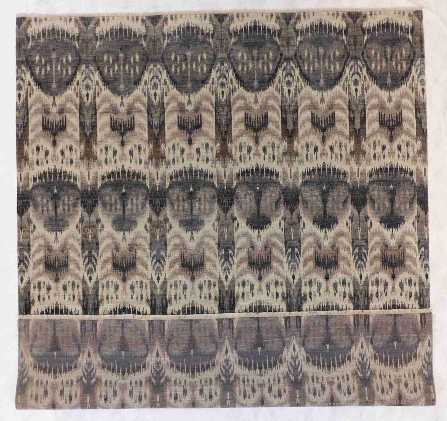 W 8 - L 9.6 - Handvani Wool Contemporary Rectangle - Finest Hand-Knotted Quality Wool - 57884