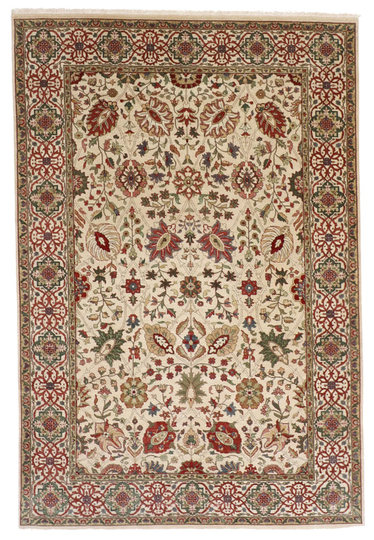 6x9 - Sarouk Fine All Over Rectangle - Hand Knotted Rug — 57918
