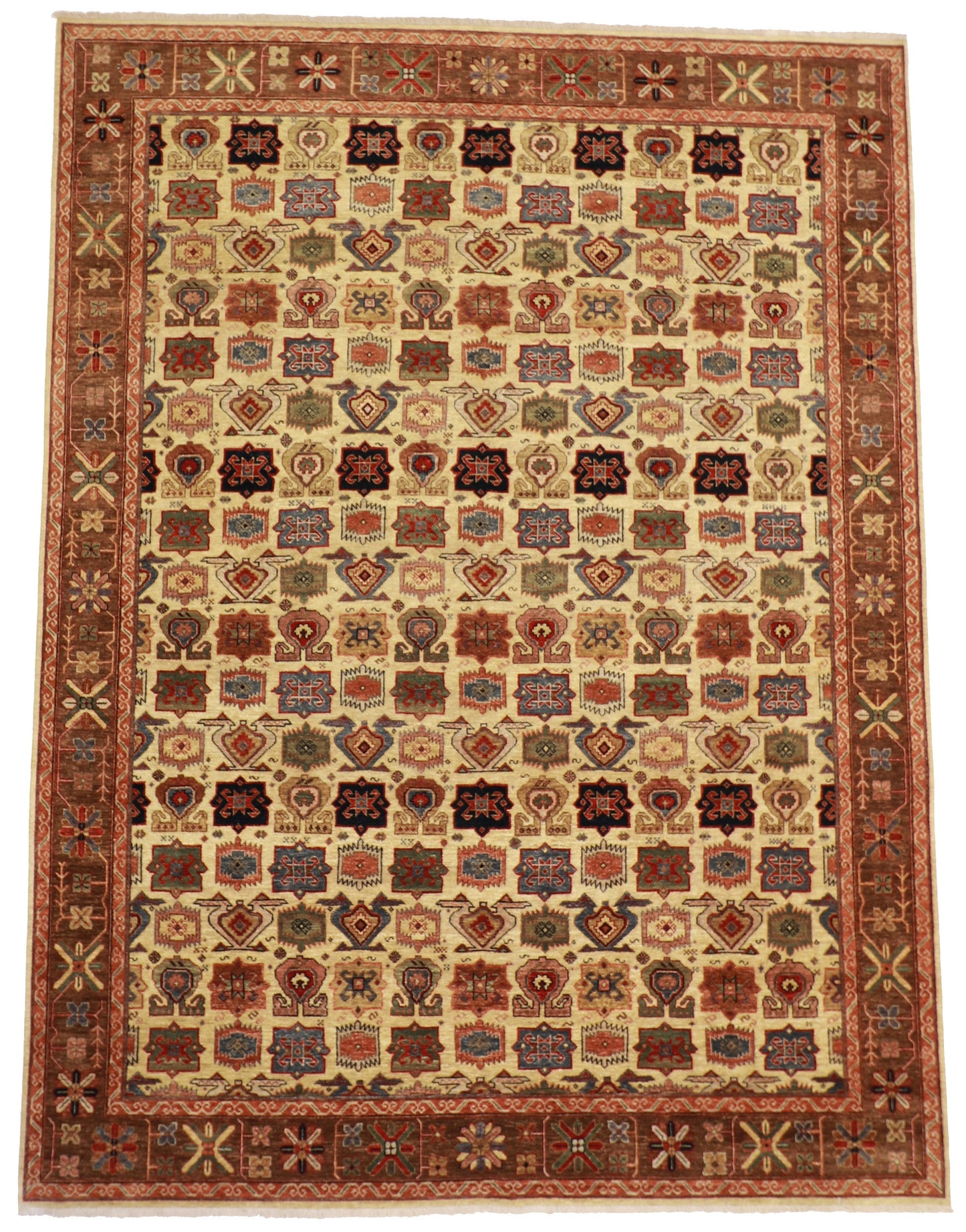 9 x 12 - Bakshiesh Fine All Over Rectangle Finest Hand-Knotted Quality Wool — 57929