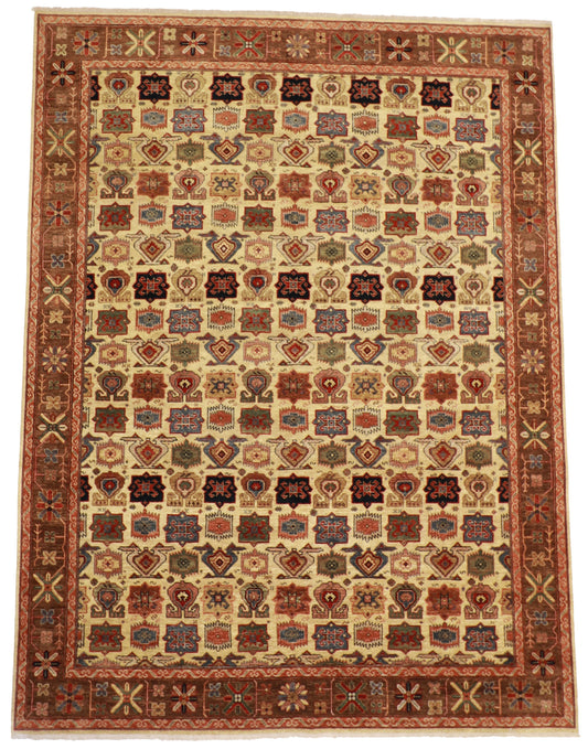 9 x 12 - Bakshiesh Fine All Over Rectangle Finest Hand-Knotted Quality Wool — 57929