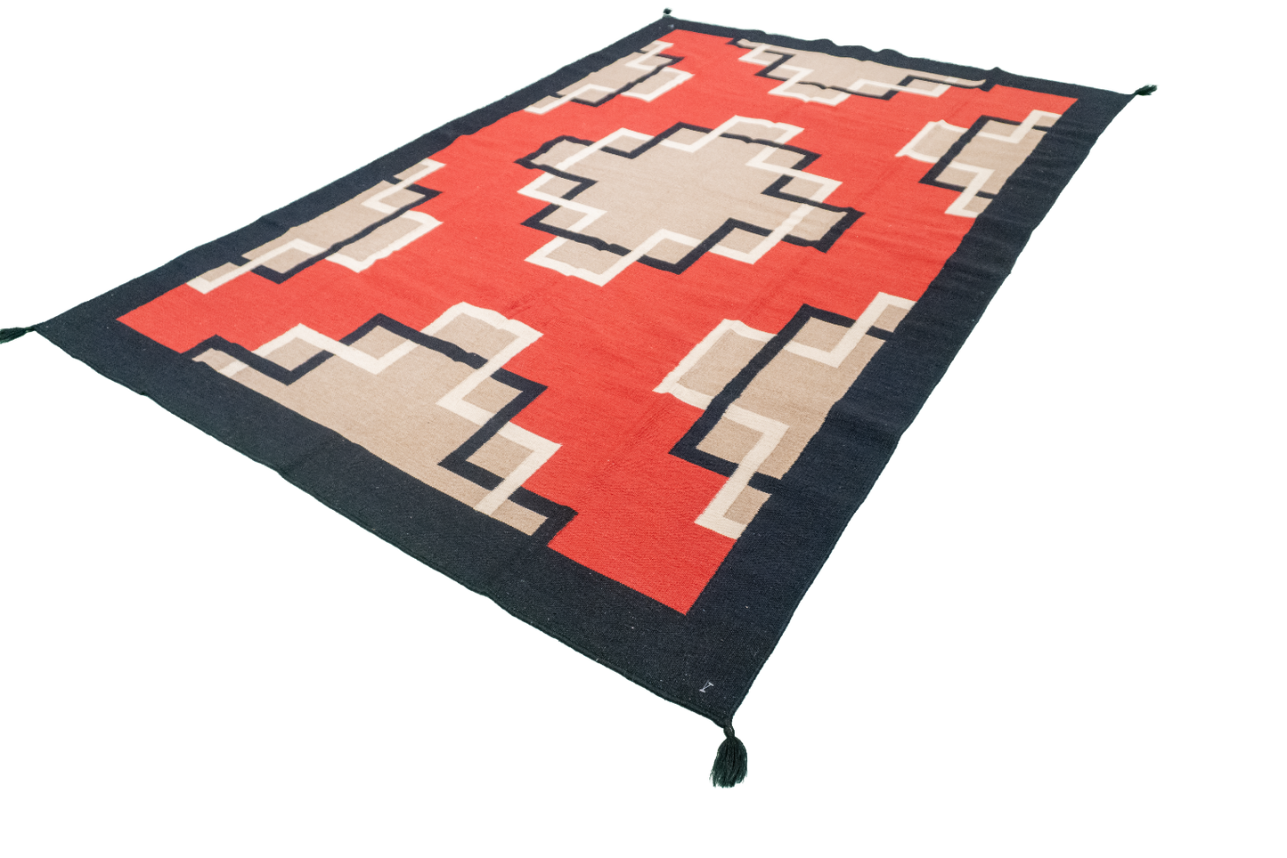 W 6 L 9 Navajo 100% Wool Hand-Woven All-Over Design - 57953